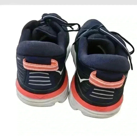 Hoka One One Bondi 7 Womens Running Shoes in Black Iris/Ballad Blue 9 - Picture 7 of 13